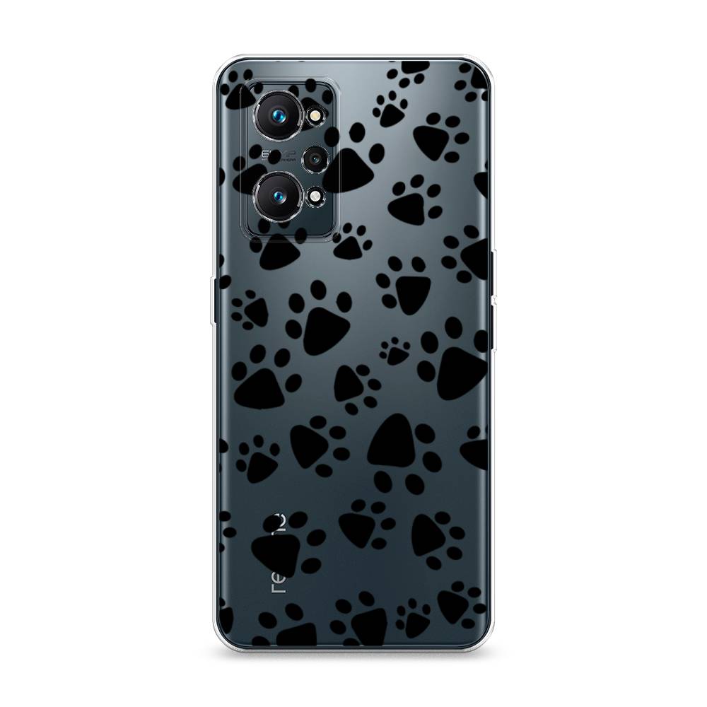 

Чехол Awog на Realme GT Neo 2 "Лапки черные", Разноцветный, 257750-2