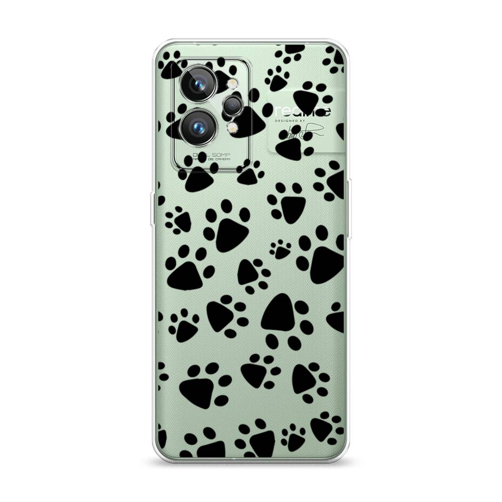 

Чехол Awog на Realme GT 2 Pro "Лапки черные", Разноцветный, 258650-2
