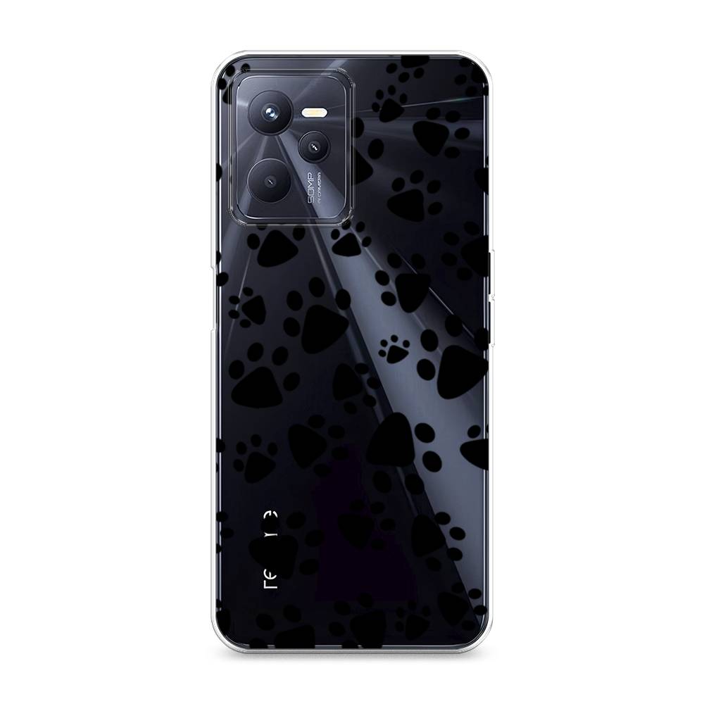 

Чехол Awog на Realme C35 "Лапки черные", Разноцветный, 259250-2