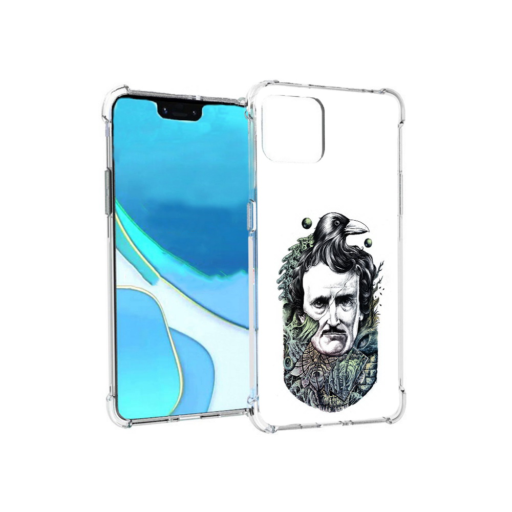 

Чехол MyPads Tocco для Google Pixel 4 XL Эдгар Аллан с вороном, Прозрачный, Tocco