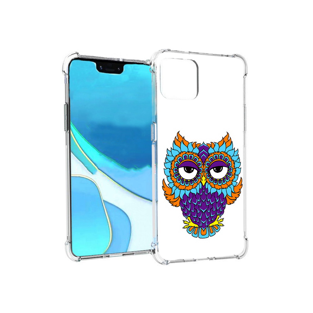 

Чехол MyPads Tocco для Google Pixel 4 XL Цветная сова, Прозрачный, Tocco