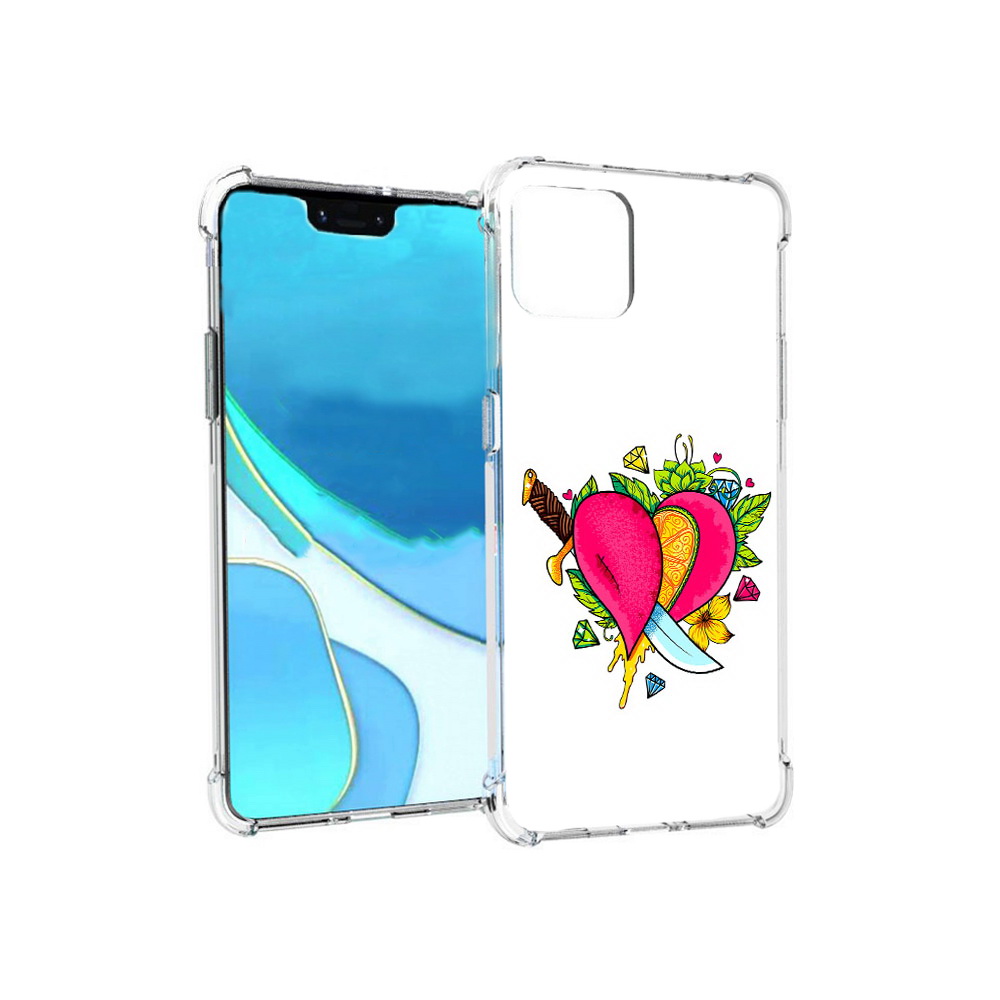 

Чехол MyPads Tocco для Google Pixel 4 XL Фруктовое сердце, Прозрачный, Tocco