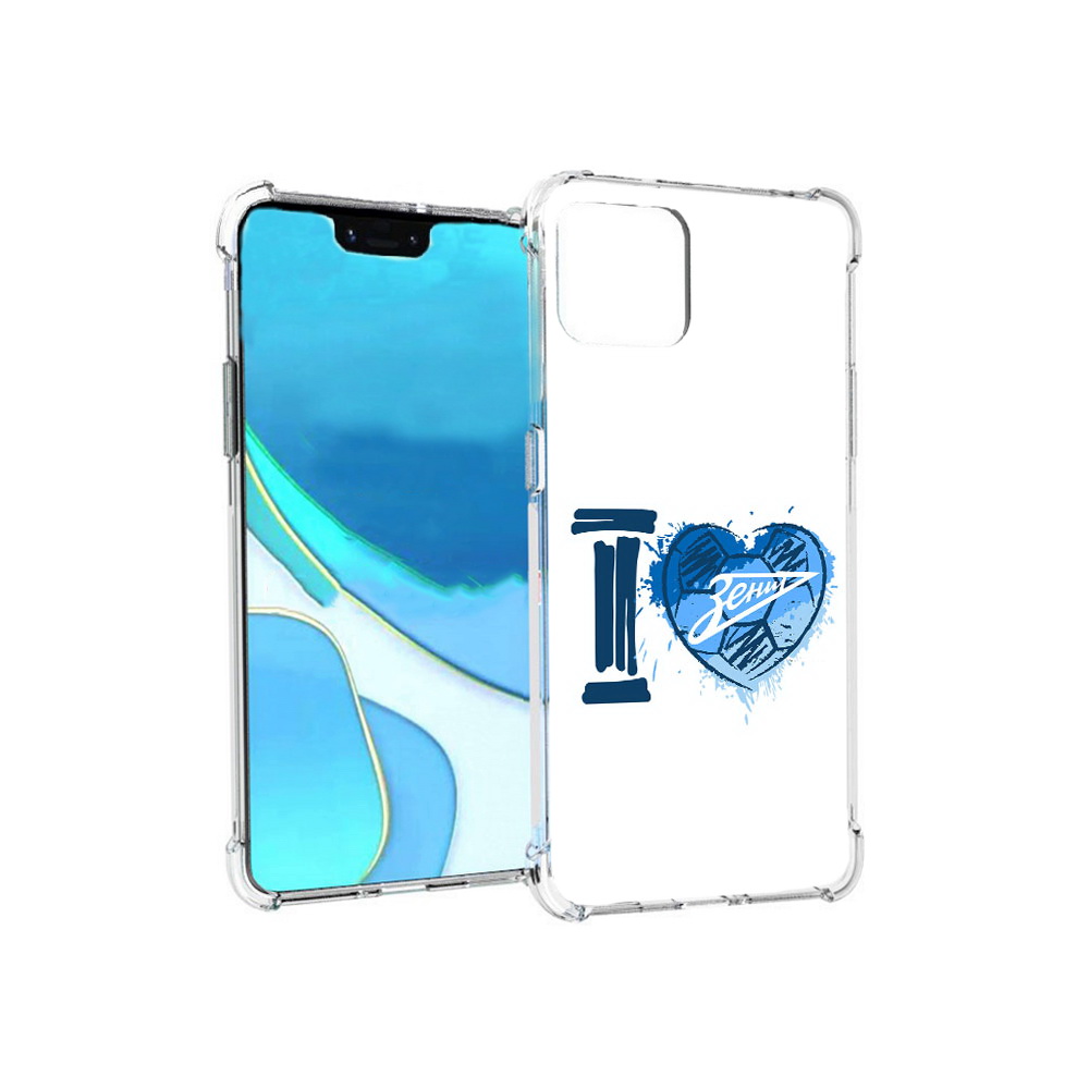 

Чехол MyPads Tocco для Google Pixel 4 XL ФК я люблю зенит, Прозрачный, Tocco