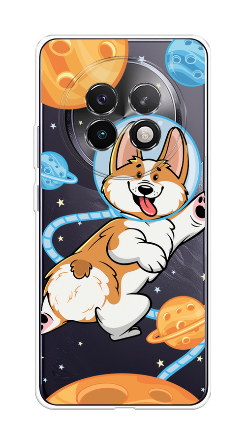 

Чехол на Realme 13+ "Корги-космонавт", Голубой;бежевый;белый, 2518750-1