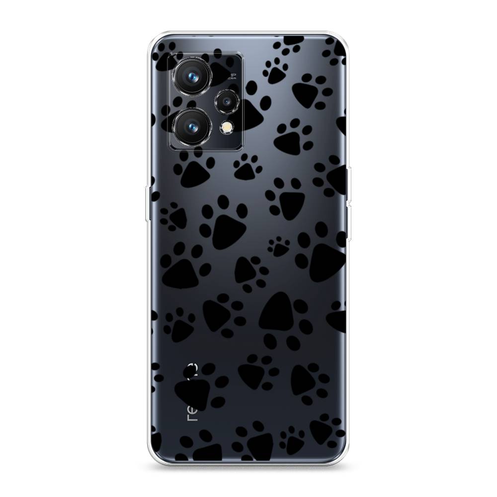 

Чехол Awog на Realme 9 "Лапки черные", Разноцветный, 257250-2