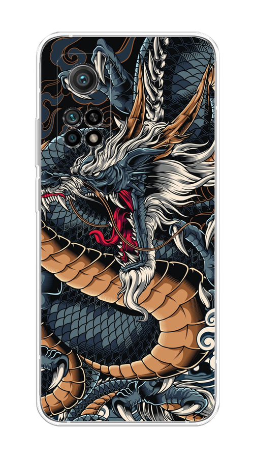 

Чехол на Xiaomi Mi 10T/Mi 10T Pro "Japanese Dragon", Коричневый;черный;синий, 39350-1