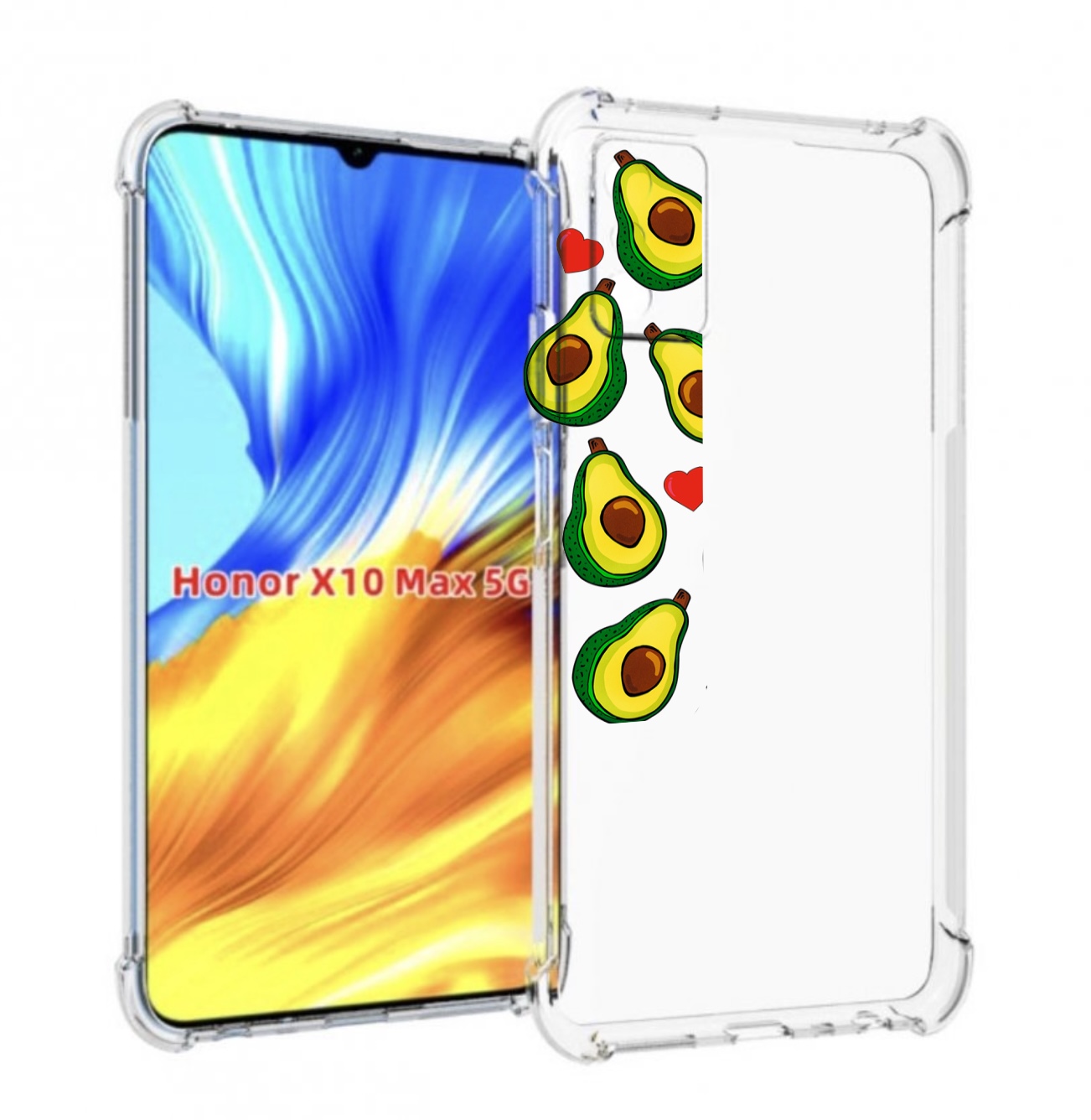 

Чехол MyPads миленькие-авокадо для Honor X10 Max, Прозрачный, Tocco