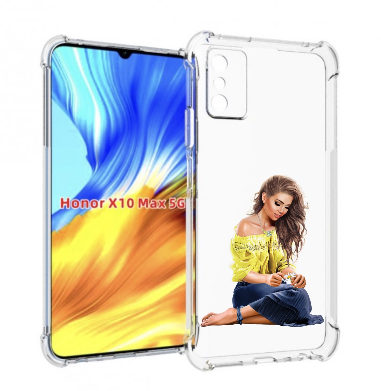 

Чехол MyPads миленькая-девочка женский для Honor X10 Max, Прозрачный, Tocco