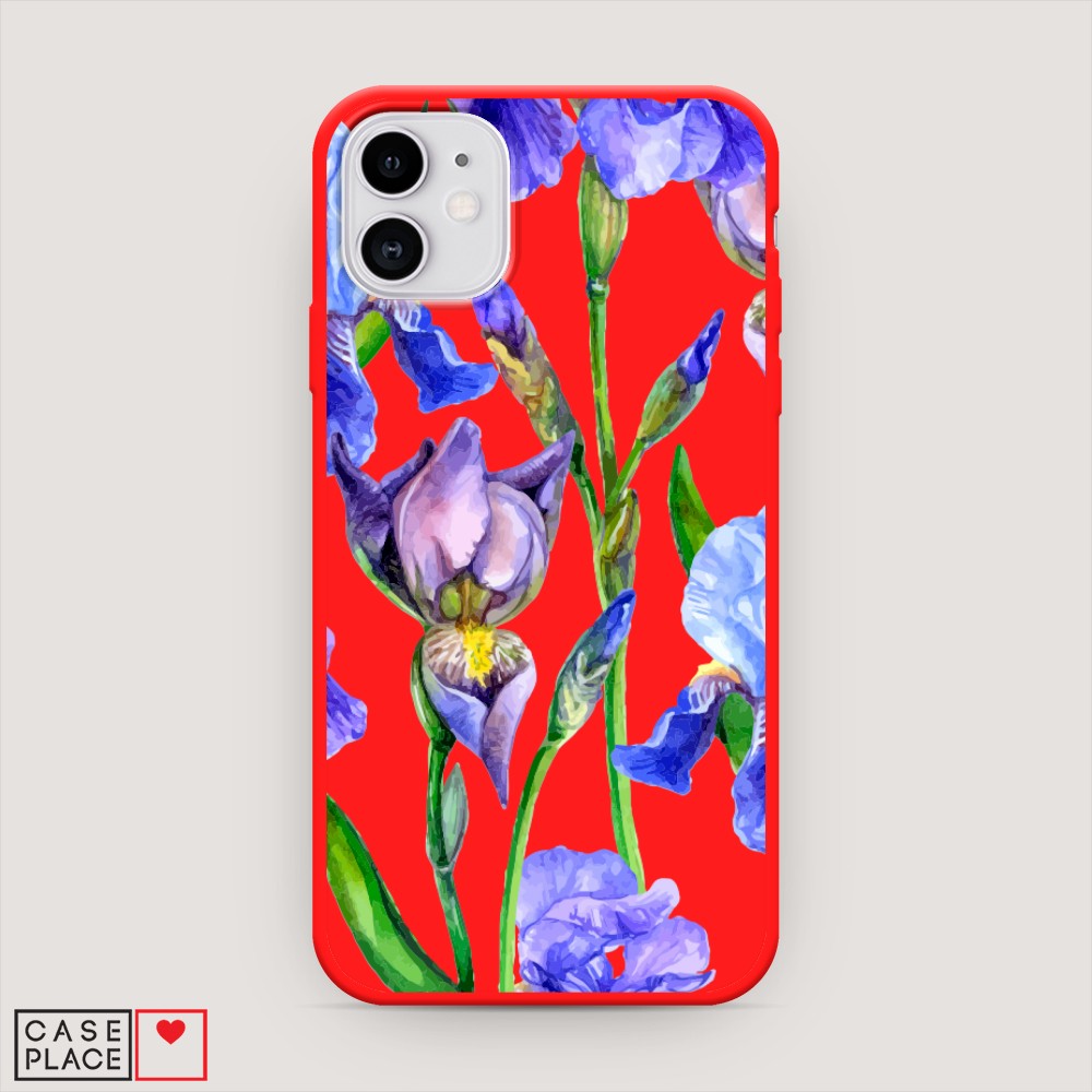

Чехол Awog на Apple iPhone 11 / Айфон 11 "Синие ирисы", Разноцветный, 12153-1