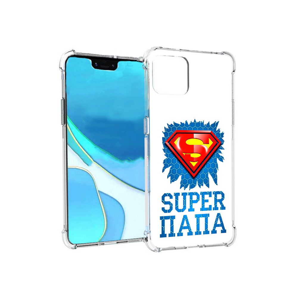 

Чехол MyPads Tocco для Google Pixel 4 XL Супер Папа, Прозрачный, Tocco