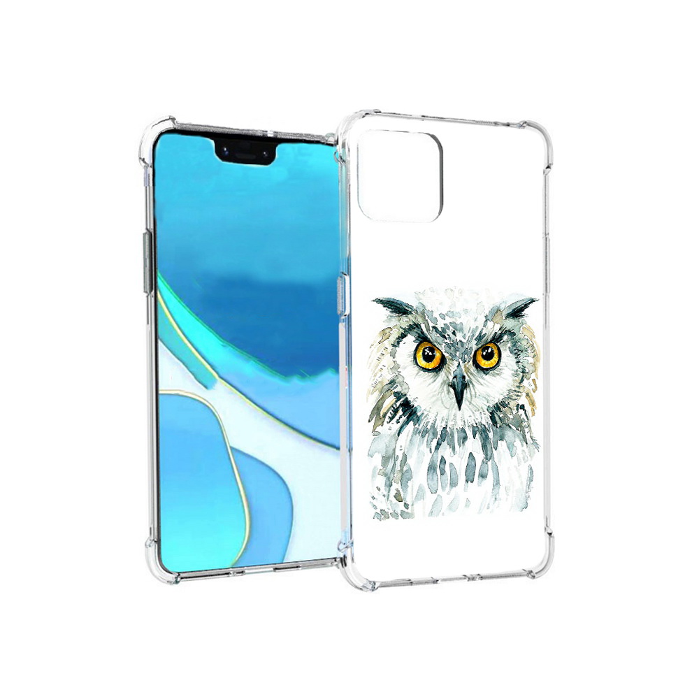 

Чехол MyPads Tocco для Google Pixel 4 XL Серьезная сова, Прозрачный, Tocco