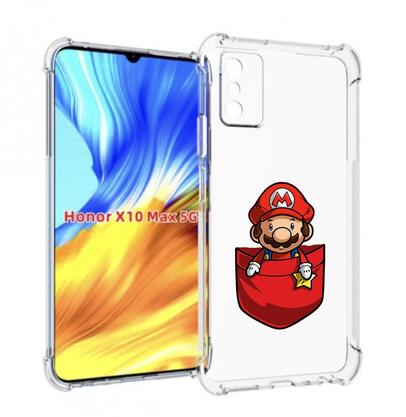 

Чехол MyPads марио в кармашке детский для Honor X10 Max, Прозрачный, Tocco
