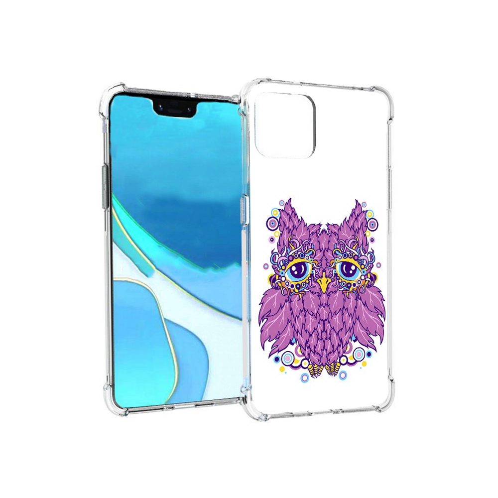 

Чехол MyPads Tocco для Google Pixel 4 XL Розовая сова, Прозрачный, Tocco