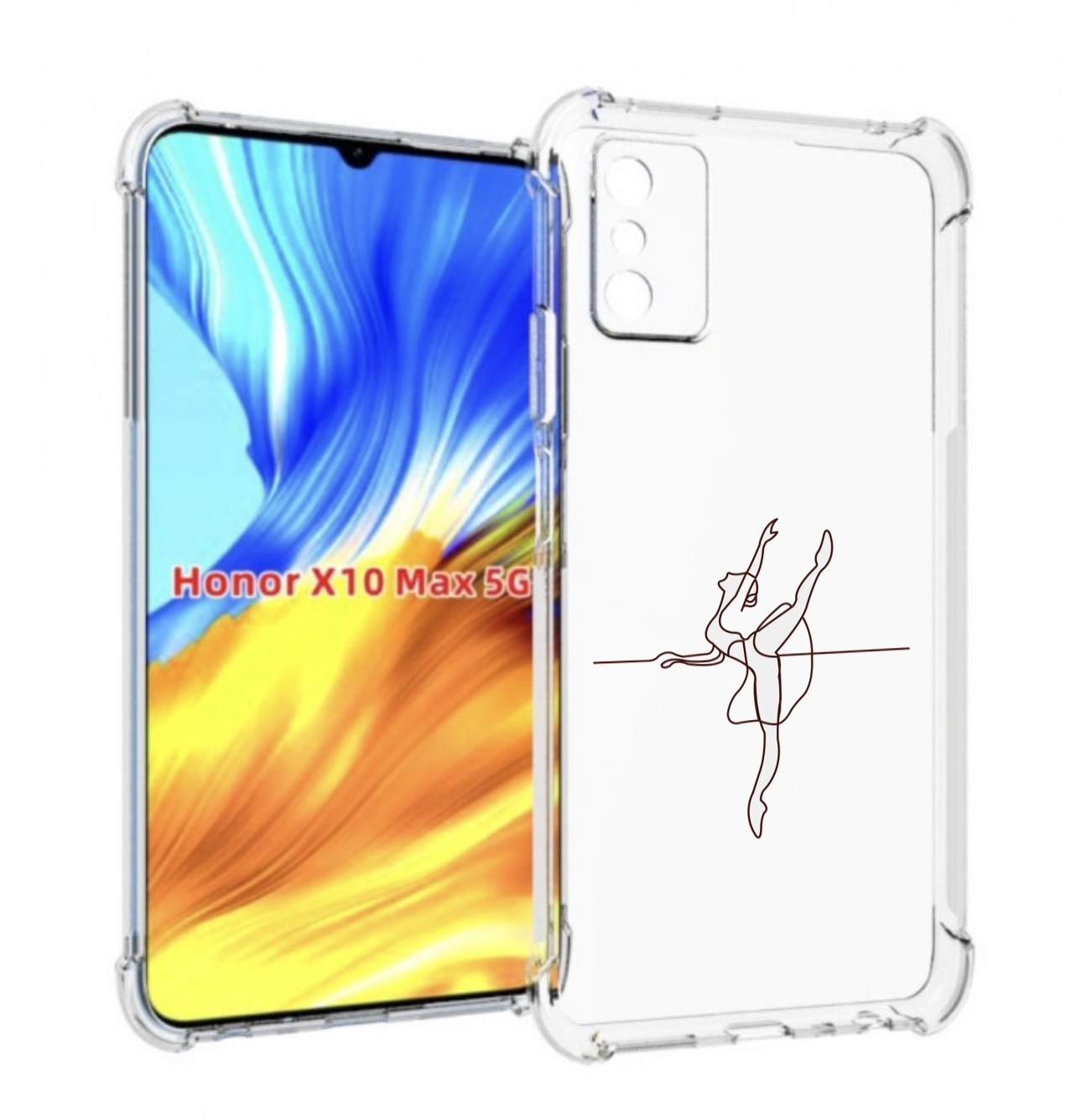 

Чехол MyPads маленькая-баллерина для Honor X10 Max, Прозрачный, Tocco