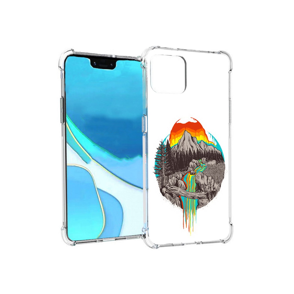 

Чехол MyPads Tocco для Google Pixel 4 XL Радужный водопад, Прозрачный, Tocco
