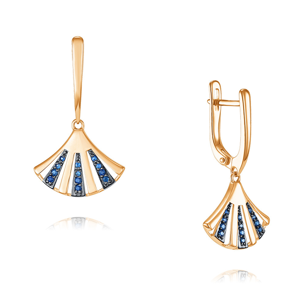 

Серьги подвески из красного золота ADAMAS 24040917/01-А50ДЧ-542, сапфир, 24040917/01-А50ДЧ-542