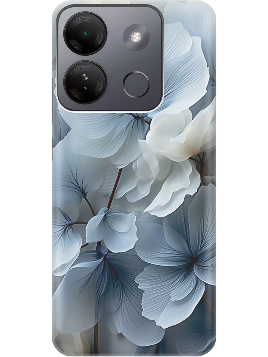 

Силиконовый чехол на Infinix Smart 7 HD с принтом "Бежево-голубые цветы", Прозрачный;бежевый;голубой, 769392022