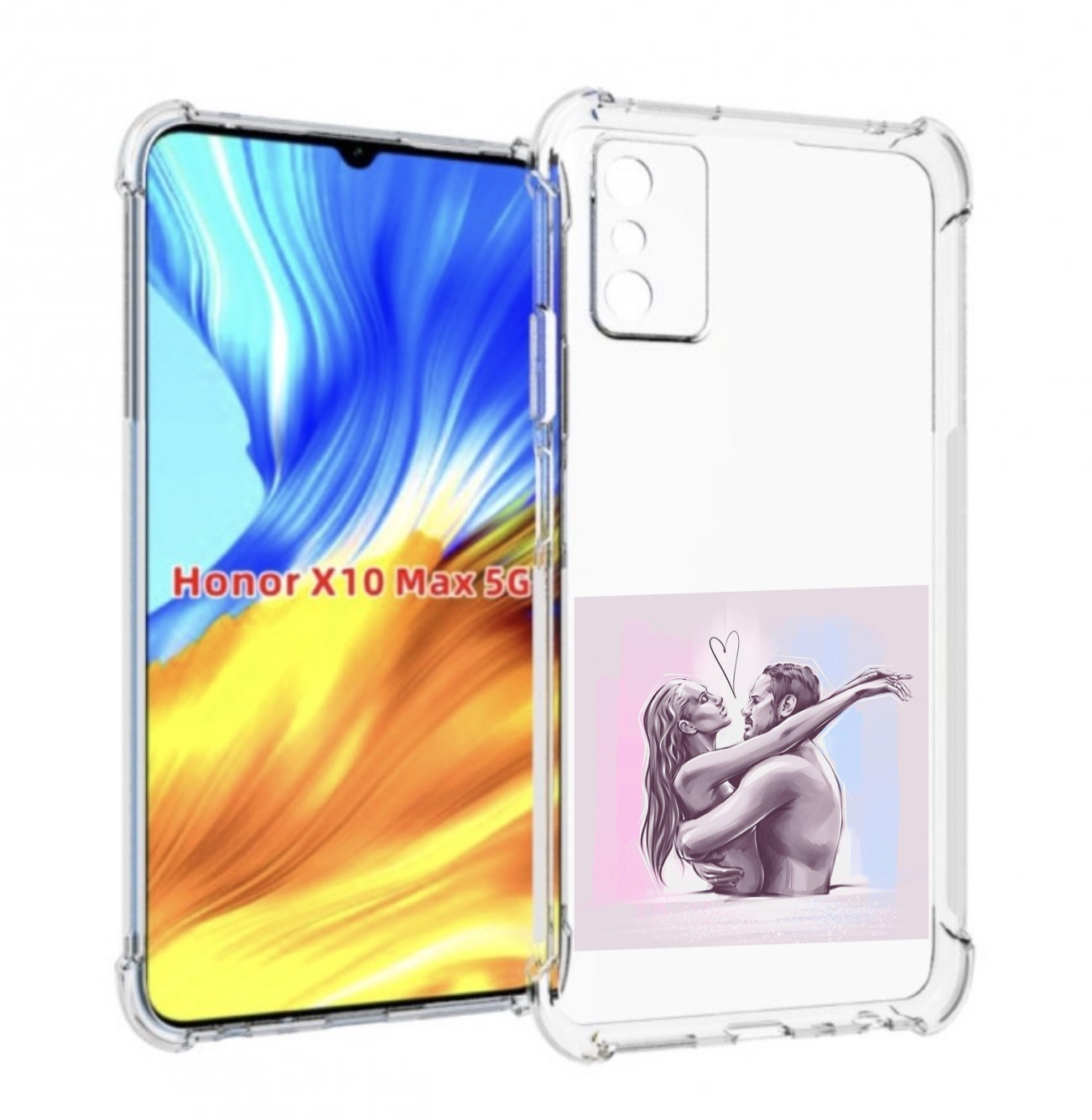 

Чехол MyPads любовные-тела для Honor X10 Max, Прозрачный, Tocco