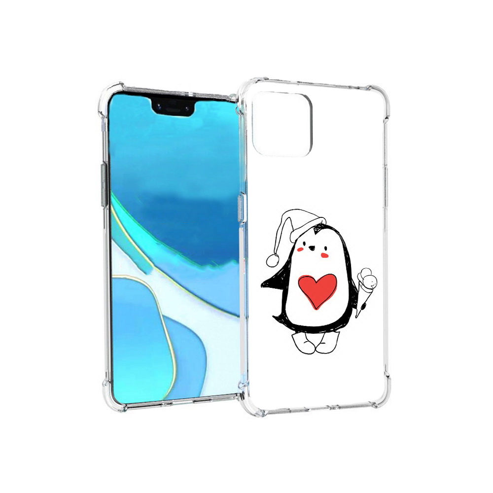 

Чехол MyPads Tocco для Google Pixel 4 XL Пингвин с мороженым, Прозрачный, Tocco