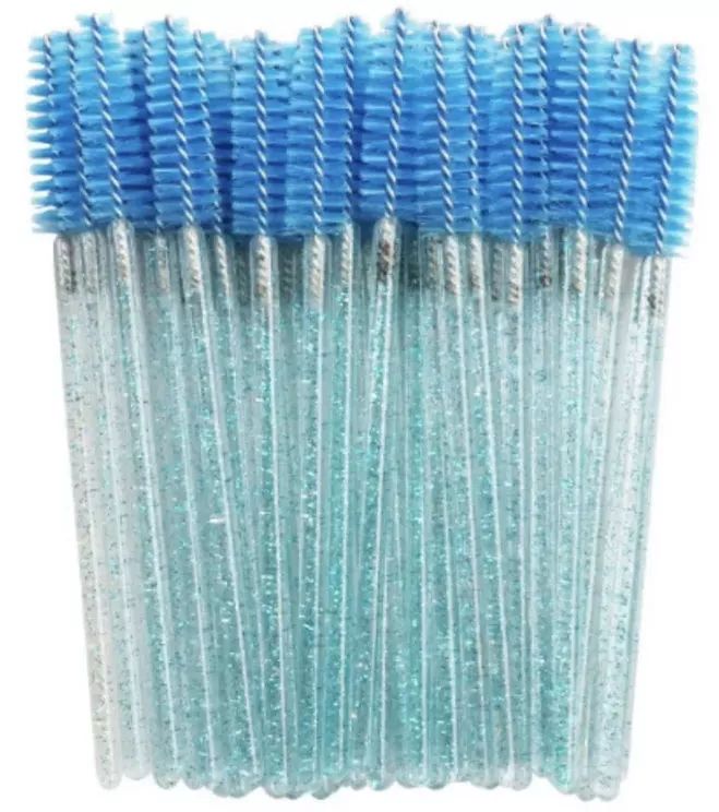 Щеточки для бровей и ресниц 50 штук профессиональные кисти с нейлоновой щетиной