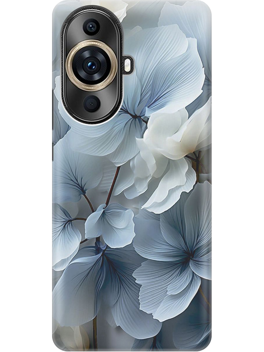 

Силиконовый чехол на Huawei nova 11 Pro/Ultra с принтом "Бежево-голубые цветы", Прозрачный;бежевый;голубой, 769390222