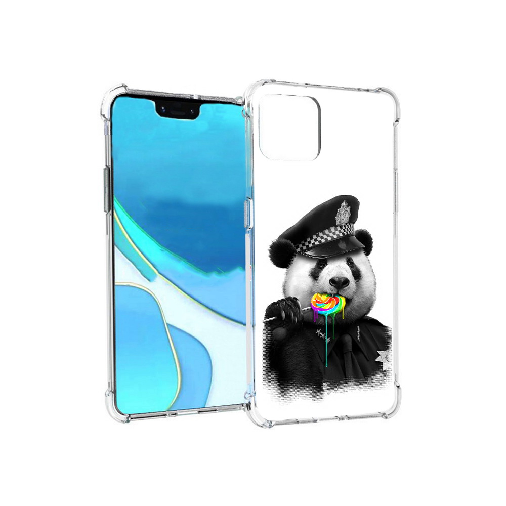

Чехол MyPads Tocco для Google Pixel 4 XL Панда полиция, Прозрачный, Tocco
