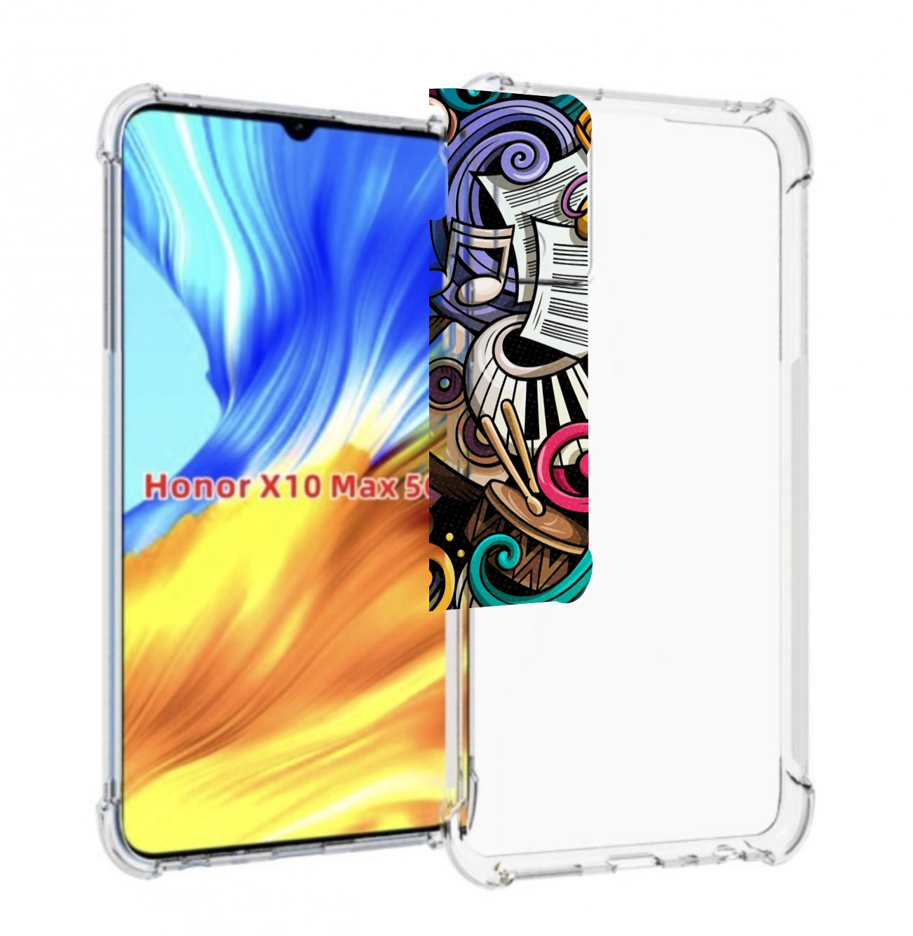 

Чехол MyPads любимая-музыка для Honor X10 Max, Прозрачный, Tocco