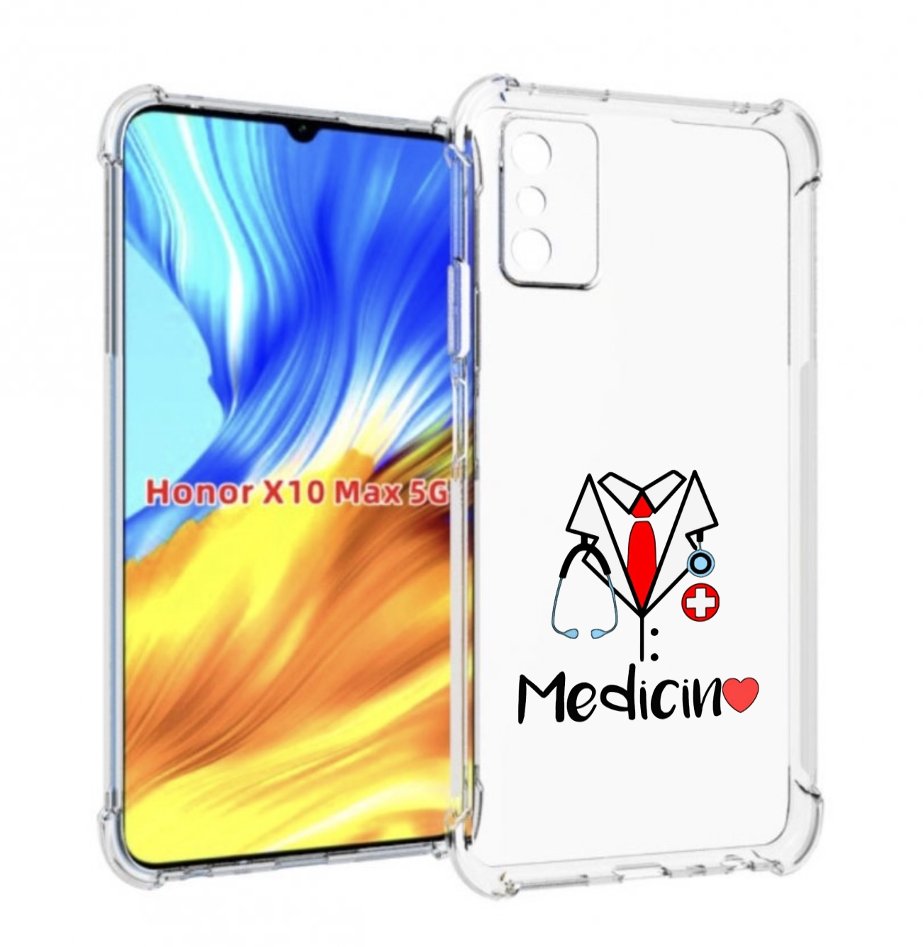 

Чехол MyPads любимая медецина для Honor X10 Max, Прозрачный, Tocco