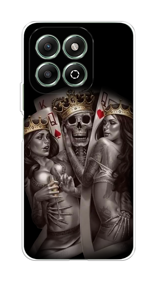 

Чехол на Honor X6b "Карты король и королевы", Серый;желтый, 6124950-1