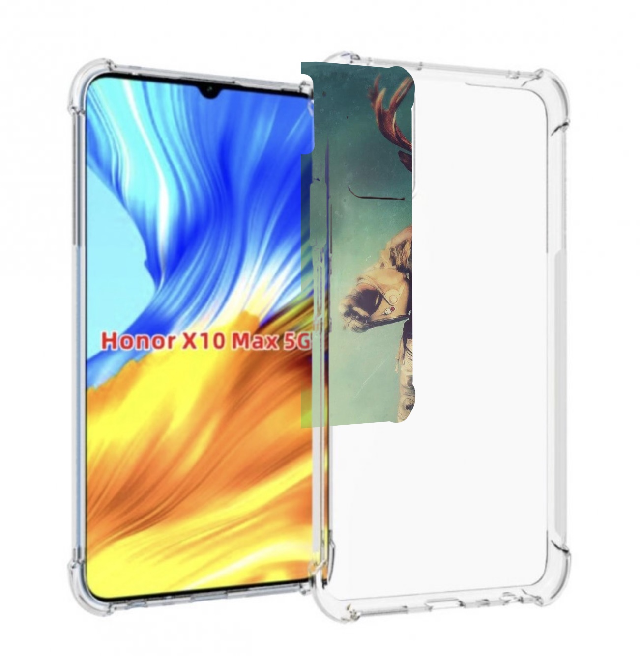 

Чехол MyPads лось космонавт для Honor X10 Max, Прозрачный, Tocco