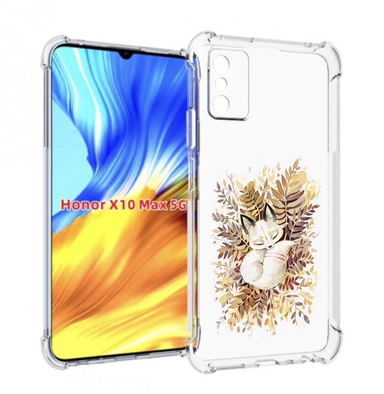 

Чехол MyPads лисенок в траве для Honor X10 Max, Прозрачный, Tocco