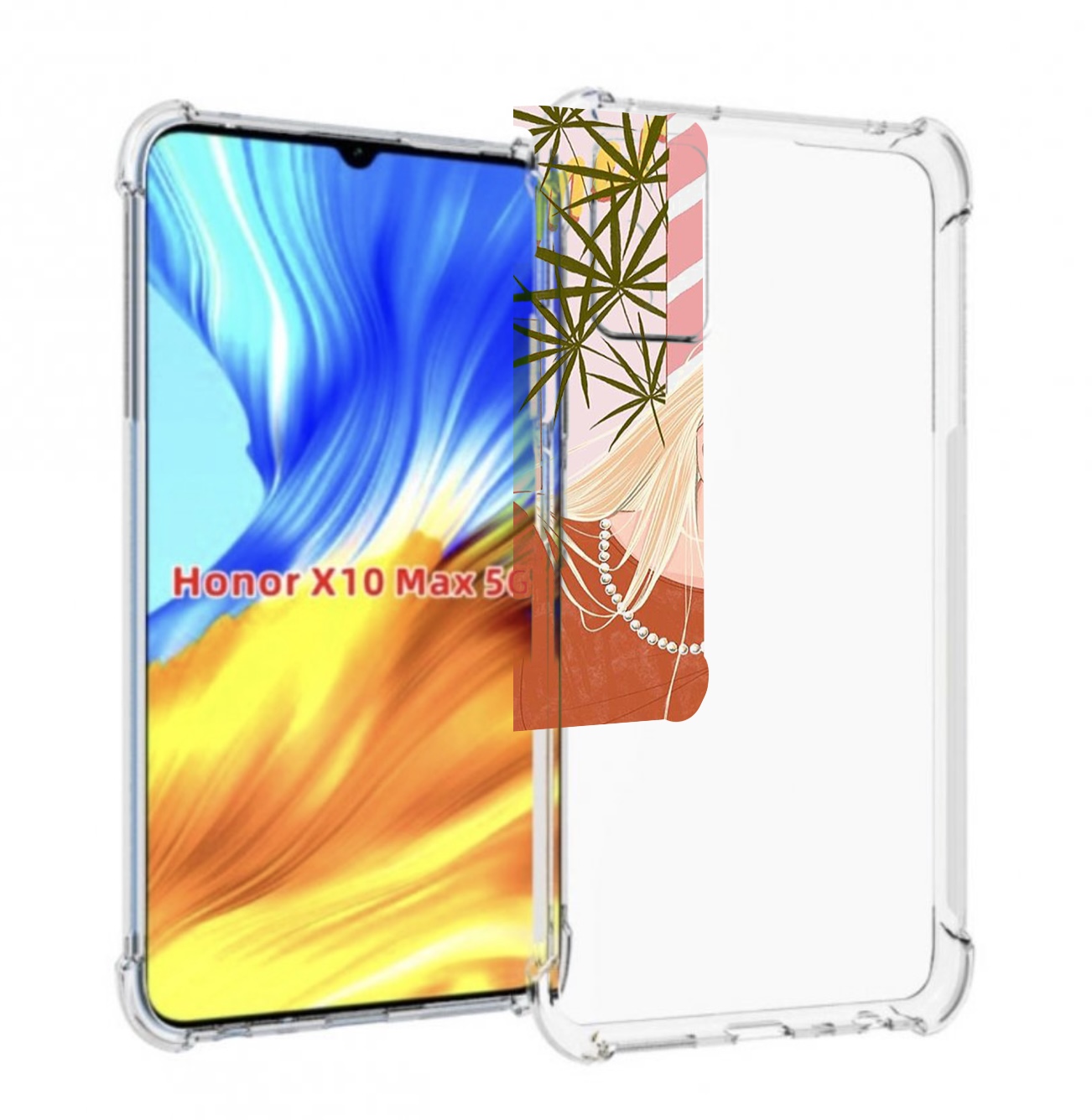 

Чехол MyPads летняя-девочка женский для Honor X10 Max, Прозрачный, Tocco