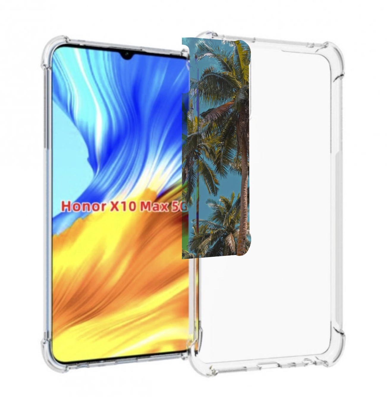 

Чехол MyPads летние пальмы для Honor X10 Max, Прозрачный, Tocco
