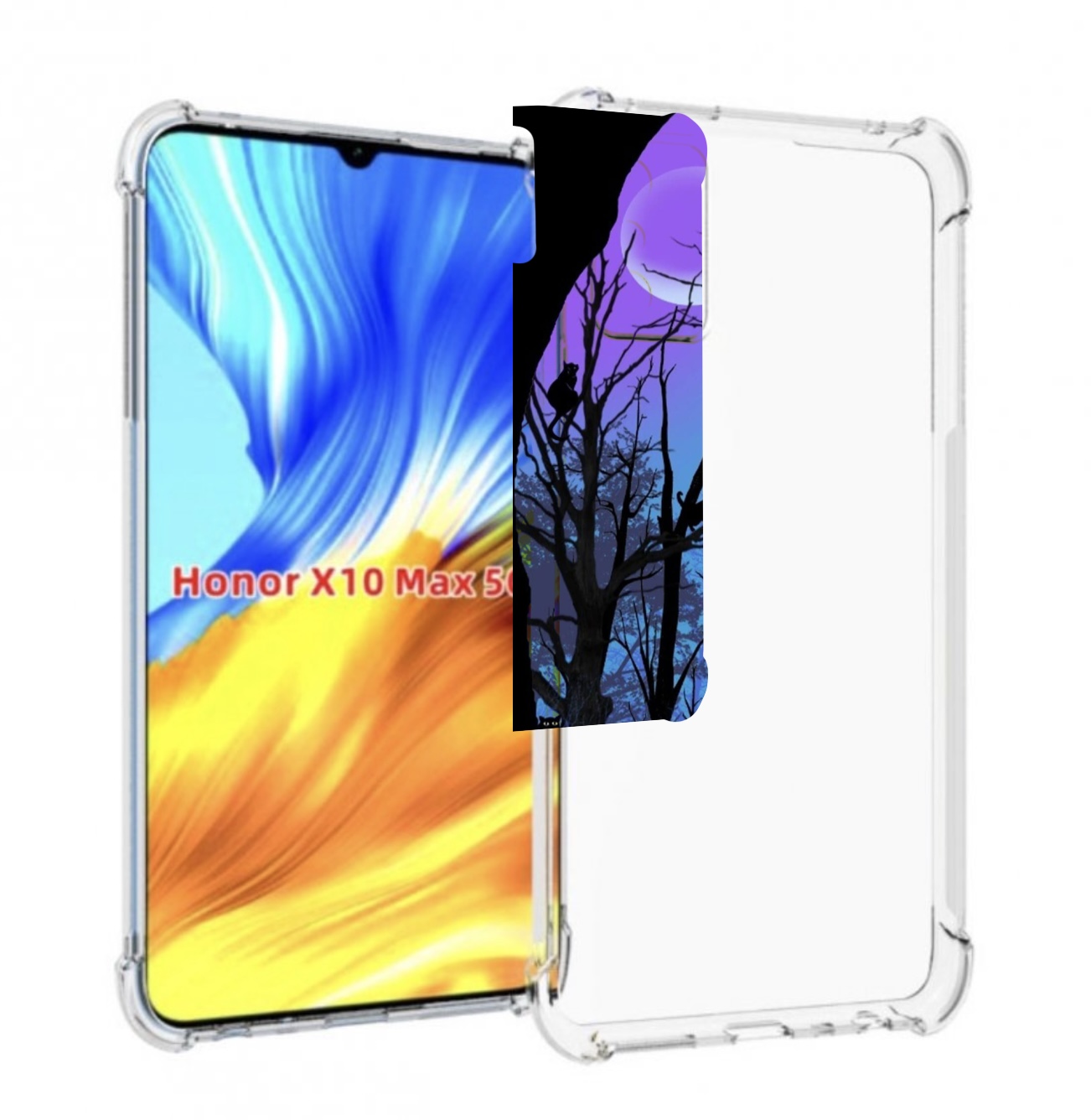 

Чехол MyPads лес внутри кота для Honor X10 Max, Прозрачный, Tocco