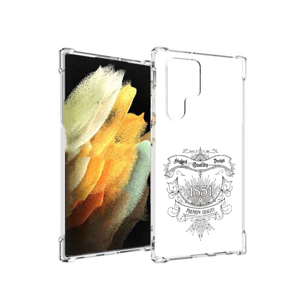 

Чехол MyPads Tocco для Samsung Galaxy S22 Ultra логотип 1851 год (PT172602.555.444), Прозрачный, Tocco