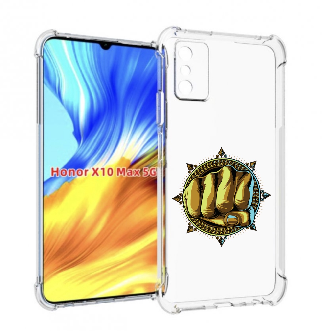 

Чехол MyPads кулак для Honor X10 Max, Прозрачный, Tocco