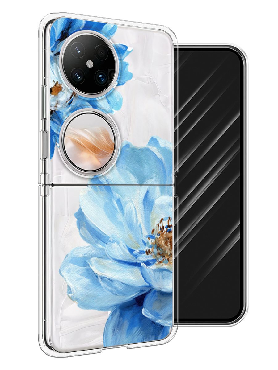 

Чехол Awog на Huawei Pocket 2 "Голубые клематисы", Голубой, 6123850-1