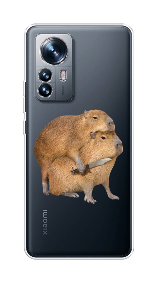 

Чехол на Xiaomi 12 "Капибара с ножом", Бежевый, 316050-1