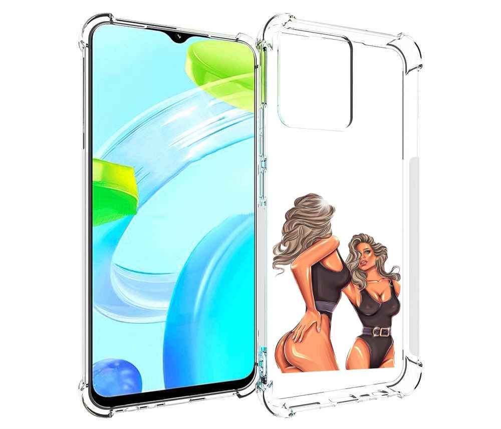 Чехол MyPads девушка-в-купальнике-черном женский для Tecno Phantom X2