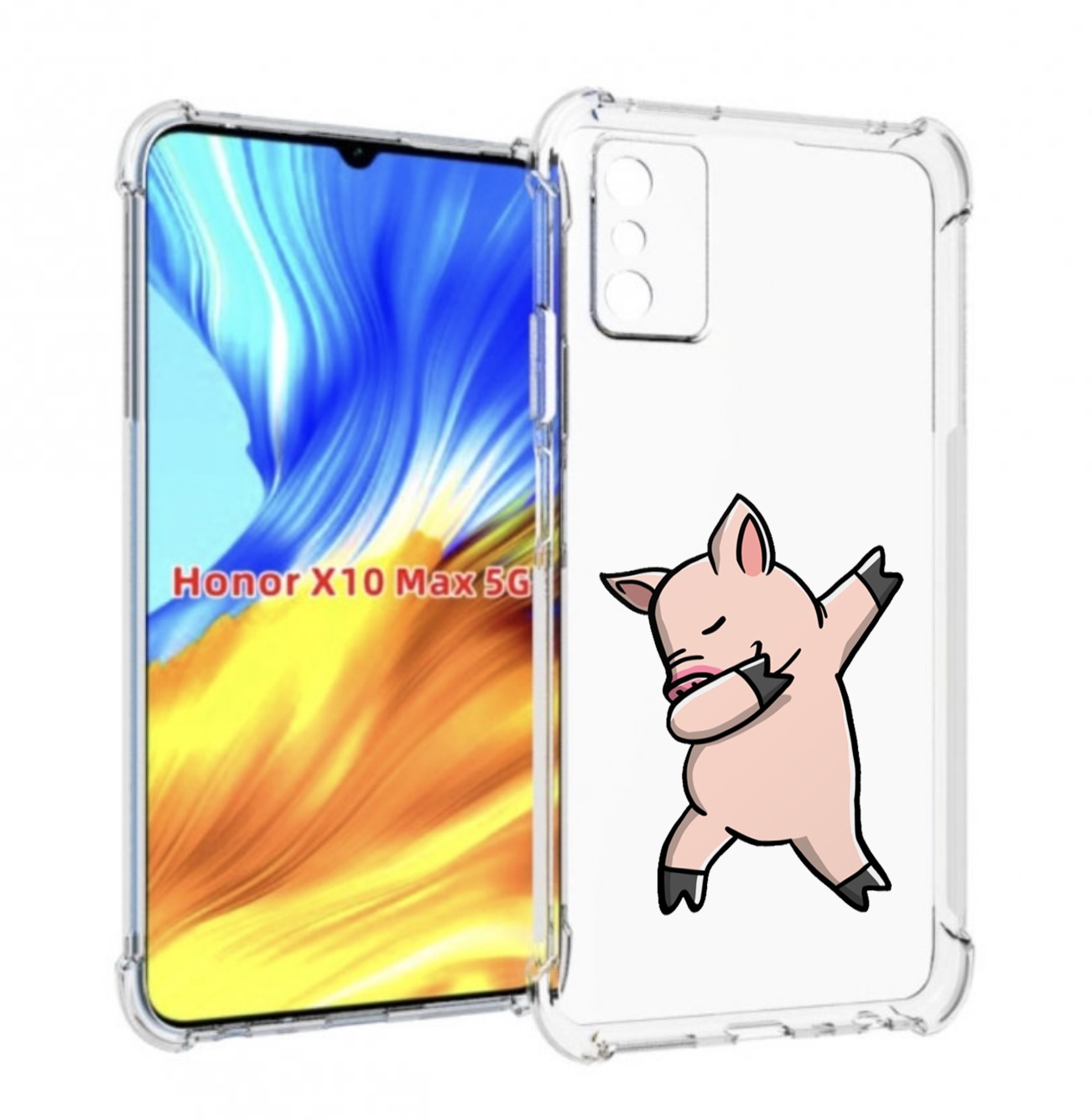 

Чехол MyPads крутой-поросенок для Honor X10 Max, Прозрачный, Tocco