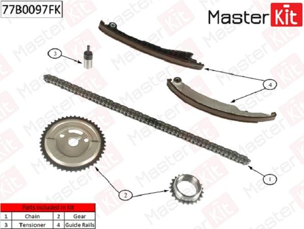 

Комплект Цепи Грм Chrysler Neon 2001-2006,Pt Cruiser 2001-2010 77b0097fk MasterKit 77
