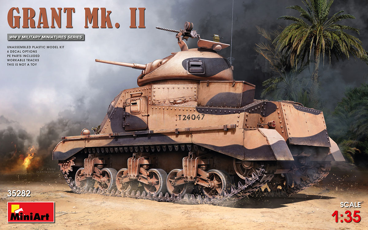 

Сборная модель MiniArt 1/35 Британский танк ГРАНТ Мк.II 35282