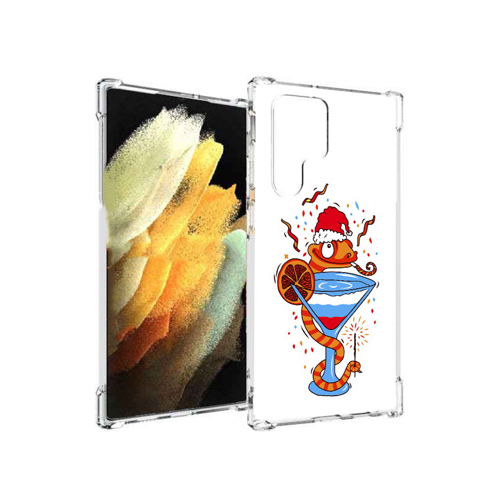 

Чехол MyPads Tocco для Samsung Galaxy S22 Ultra змейка (PT172602.555.364), Прозрачный, Tocco
