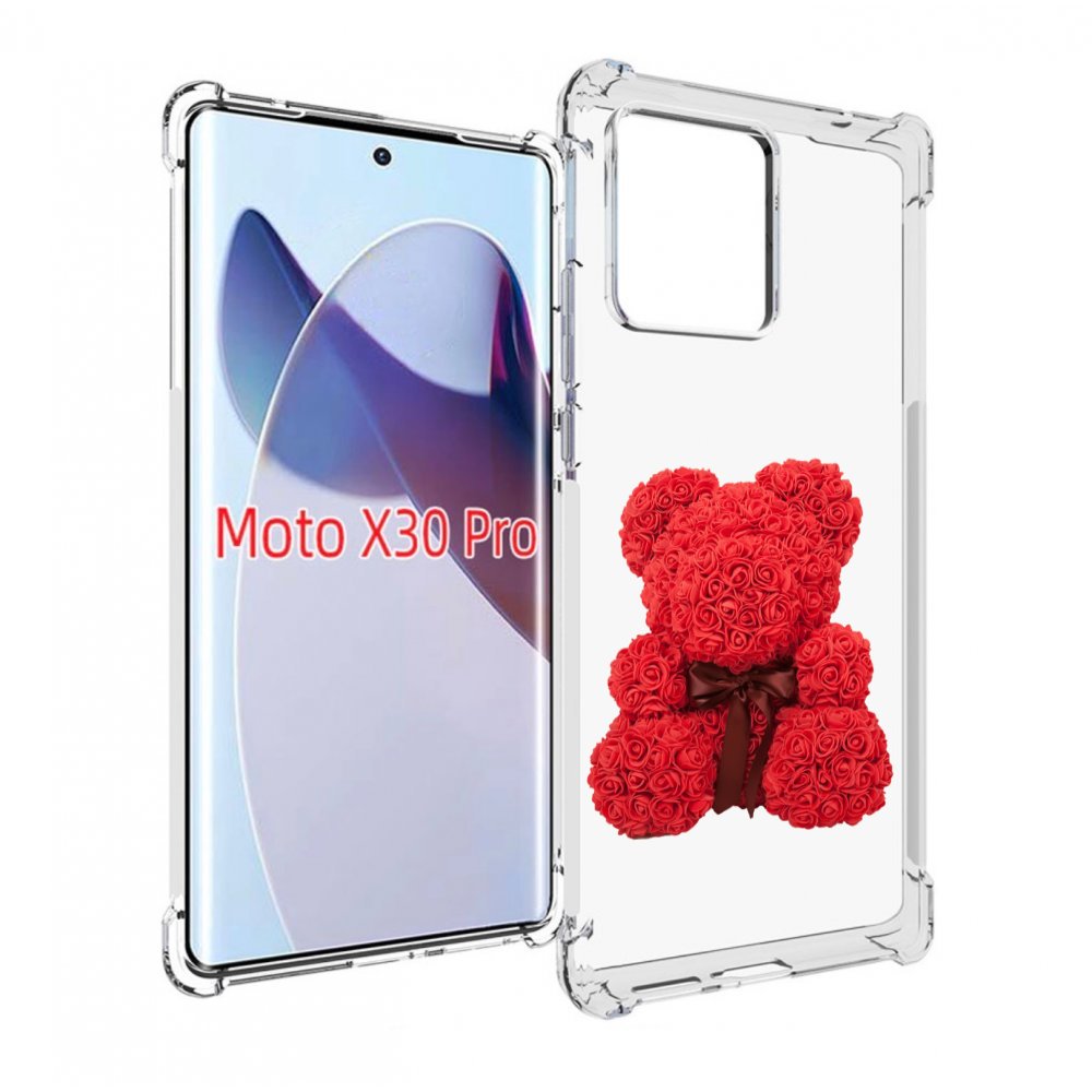 

Чехол MyPads мишка-из-розочек для Motorola Moto X30 Pro, Прозрачный, Tocco