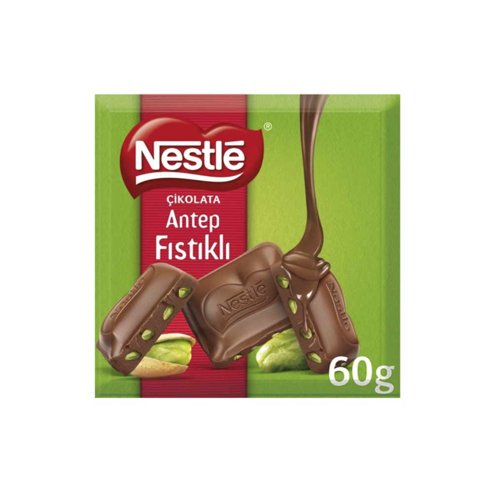 Шоколад Nestle молочный с фисташками, 60 г