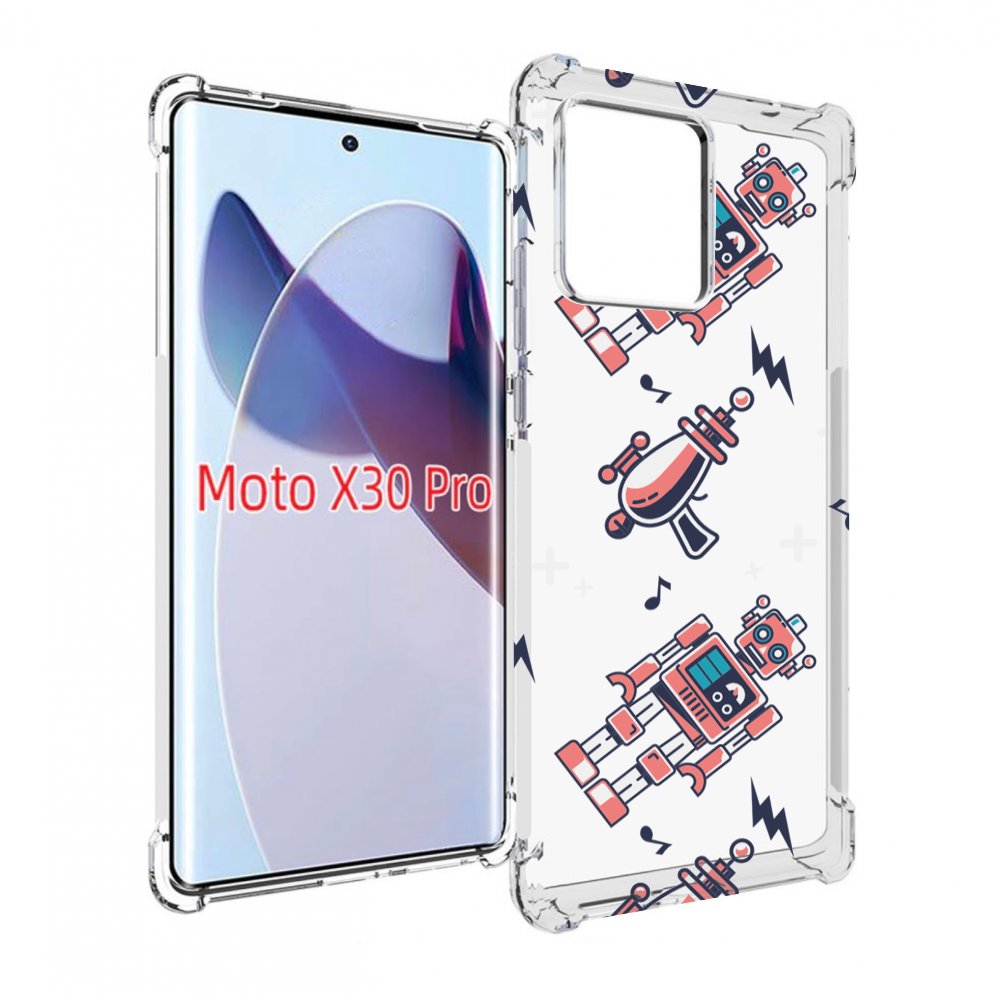 

Чехол MyPads мини-роботы для Motorola Moto X30 Pro, Прозрачный, Tocco