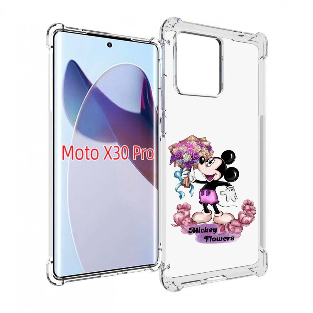 

Чехол MyPads микки-с-цветами женский для Motorola Moto X30 Pro, Прозрачный, Tocco