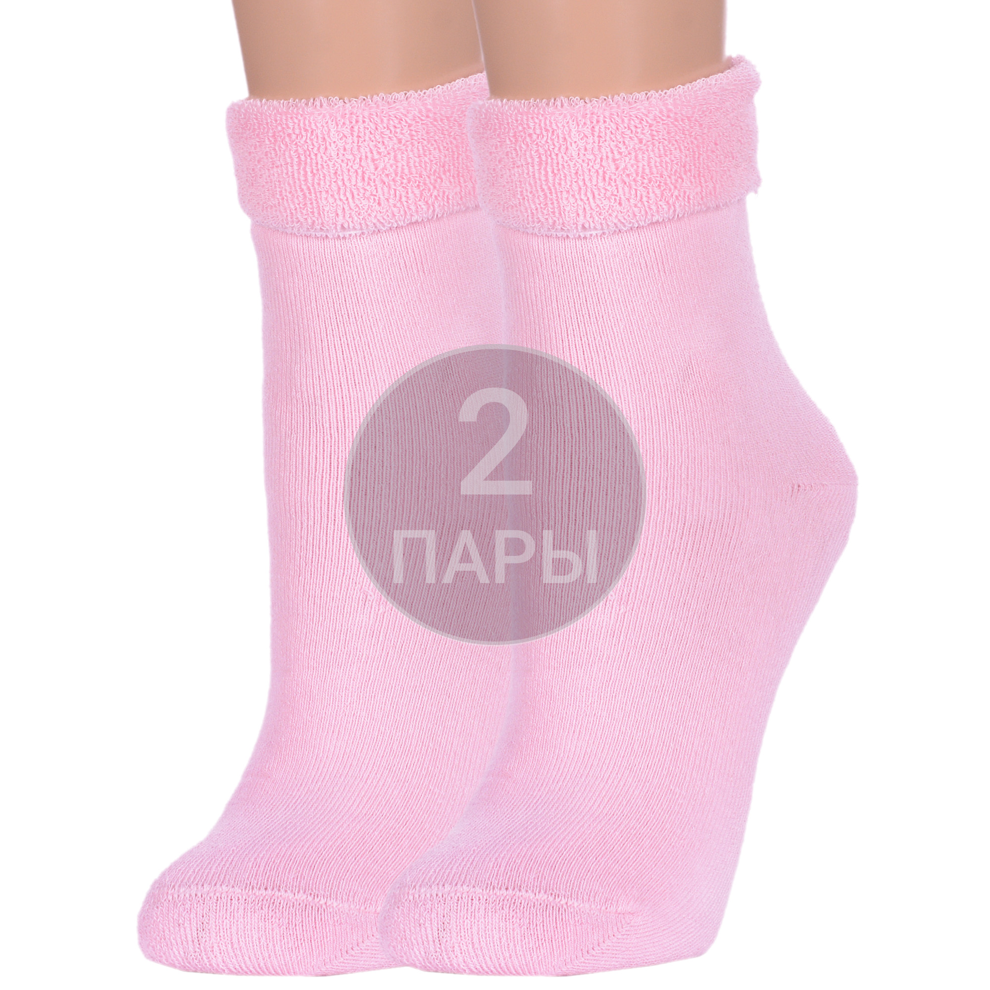 Комплект носков женских Para Socks 2-L2D005 розовых 23, 2 пары