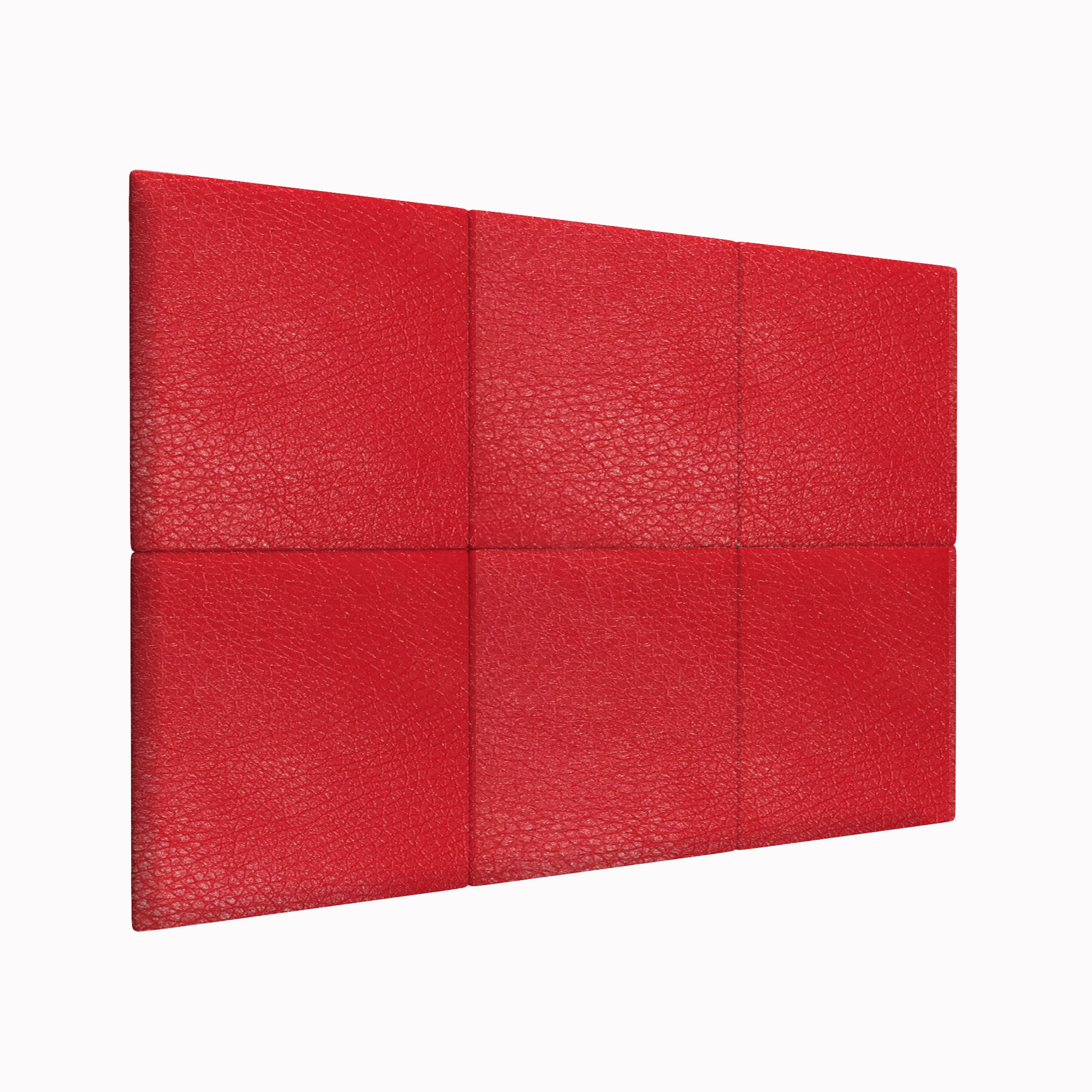 фото Шумо звукоизоляционные мягкие панели eco leather red 50х50 см 2 шт. tartilla