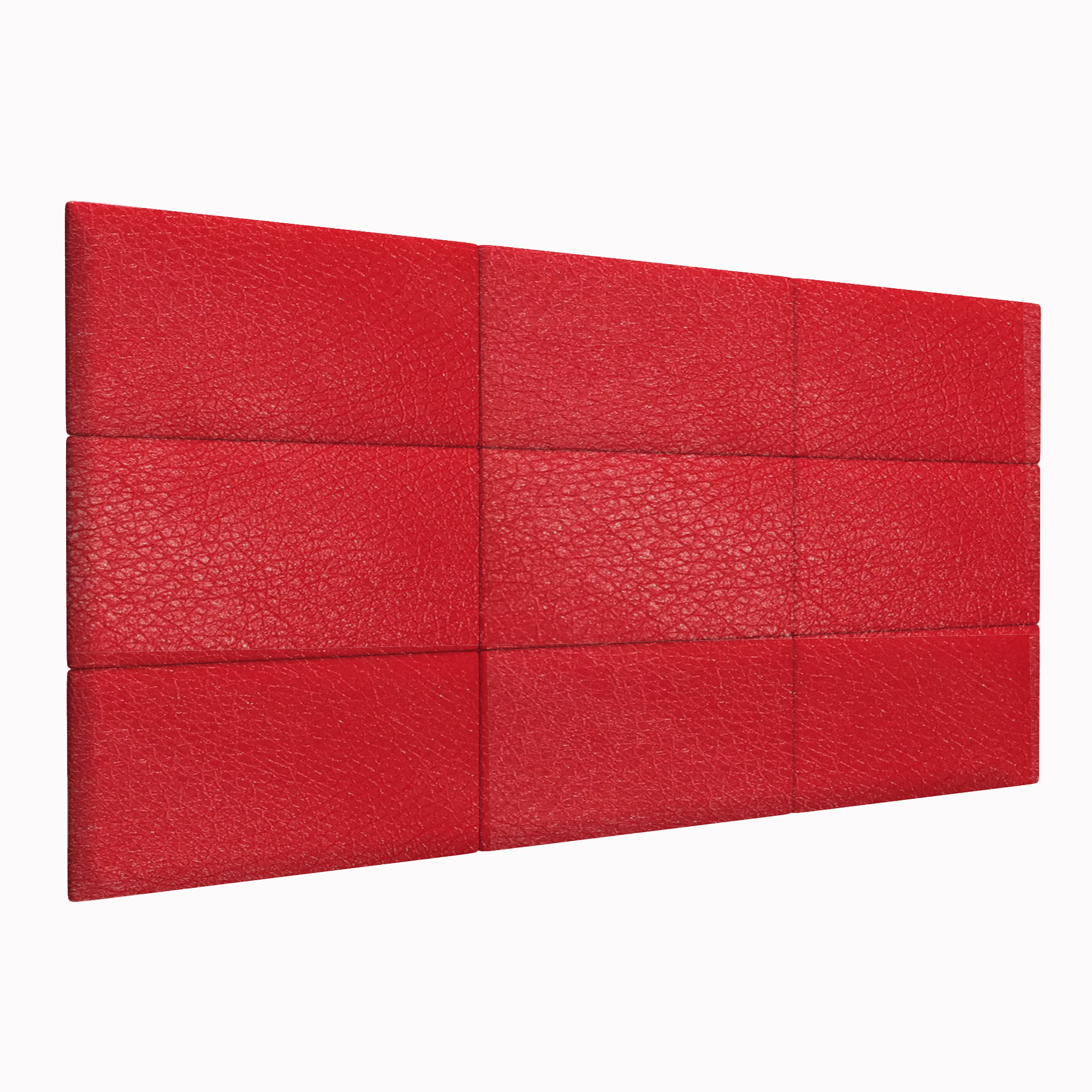 Шумо звукоизоляционные мягкие панели Eco Leather Red 30х60 см 4 шт.